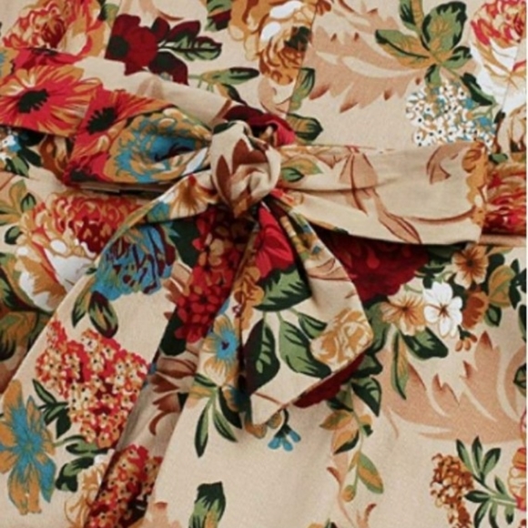 🌞VINTAGE FLORAL 1950's RETRO COCKTAIL DRESS - Picture 4 of 6